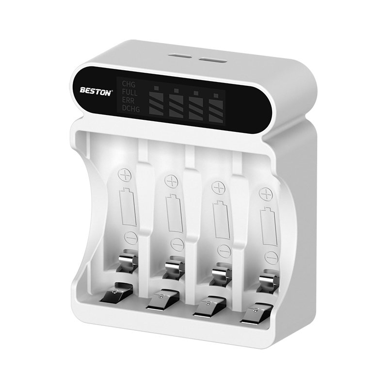 Beston 1.2V AA /AAA 可充电镍氢电池 4 槽液晶屏显示镍氢充电器