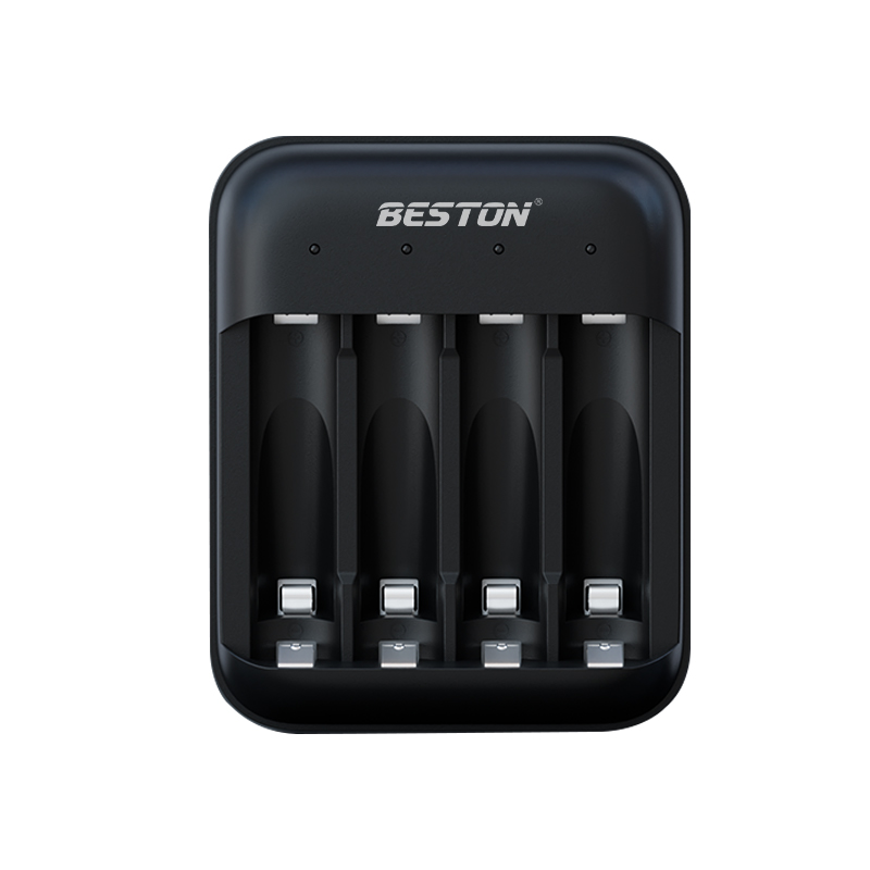 Beston high quality 4 slot 1.5V AA/AAA Rechargeable Lithium Battery Charger