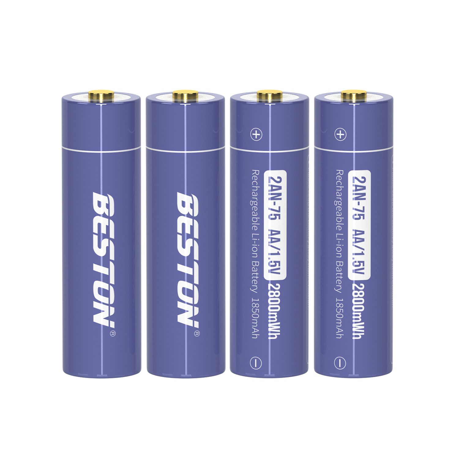 百斯顿 1.5V AA 可充电锂电池 2800mWh