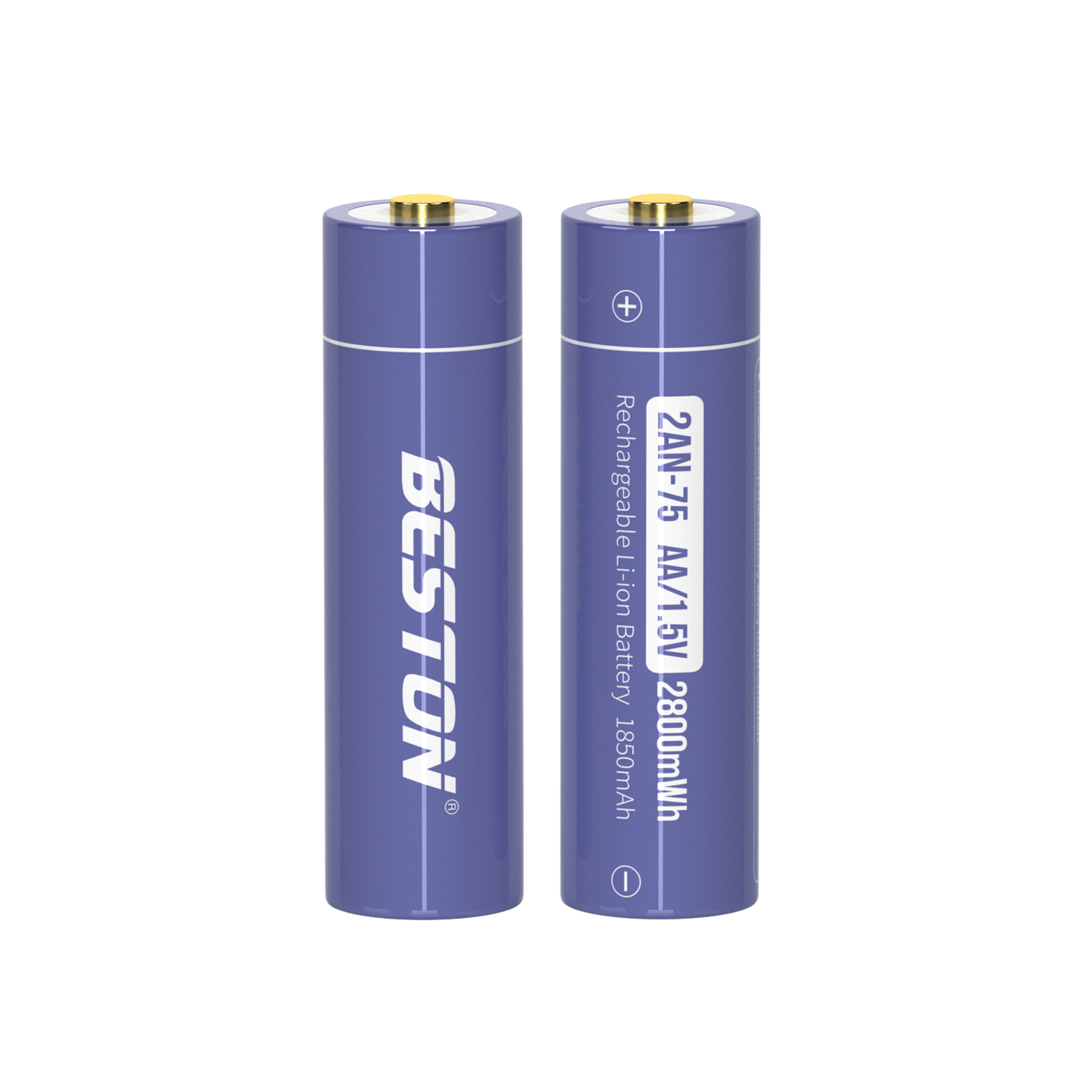 百斯顿 1.5V AA 可充电锂电池 2800mWh