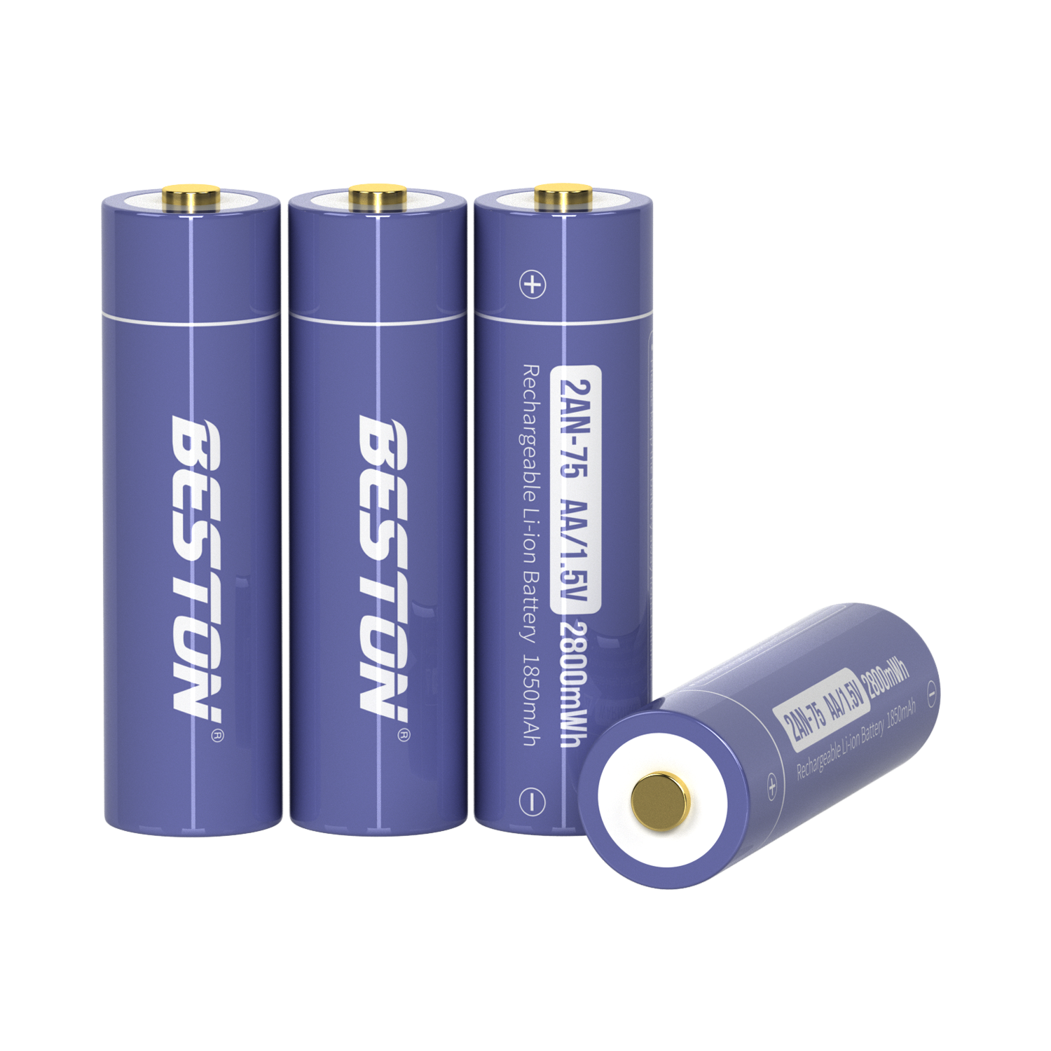 百斯顿 1.5V AA 可充电锂电池 2800mWh