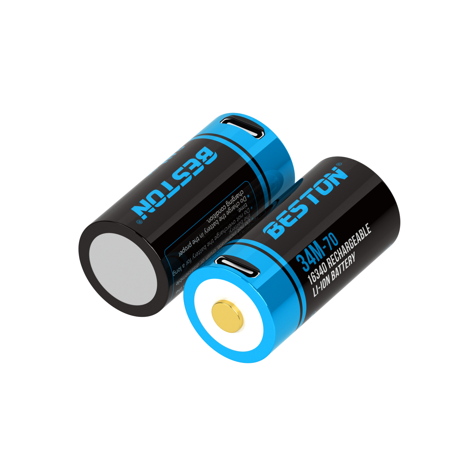 Beston USB 3.7V 34M-70 Rechargeable Lithium Battery 16340