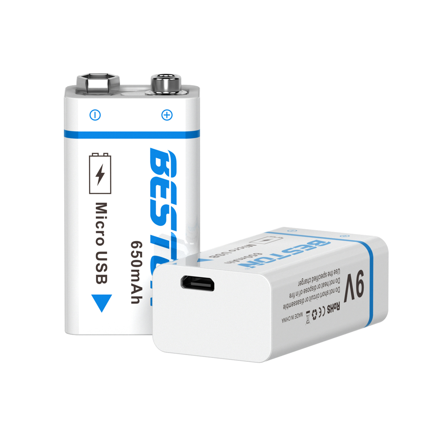 百斯顿 USB 9V 9VM-65 可充电锂电池